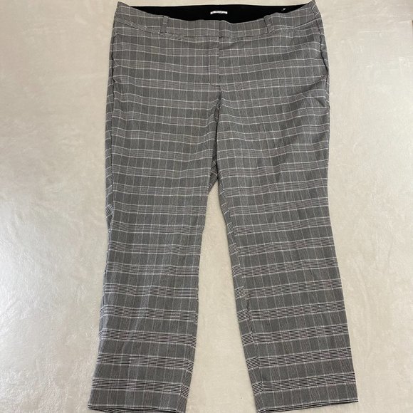 Lane Bryant Womens Plus size 24R The Allie Stretch Plaid Pants Casual Business - Picture 1 of 10